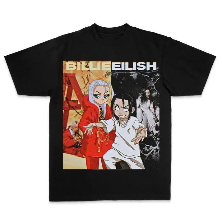 BBillieeee Eilishhh AI Photo Anime Graphic T-Shirt, Rnb T-Shirt Hoodie, Sweatshirt | GrindPrints.com