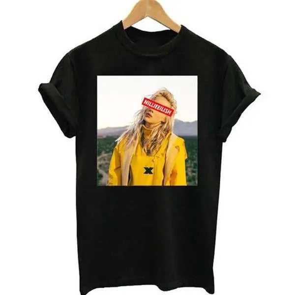 BBillieeee Eilishhh Photo Graphic T-Shirt, Rnb T-Shirt Hoodie, Sweatshirt | GrindPrints.com