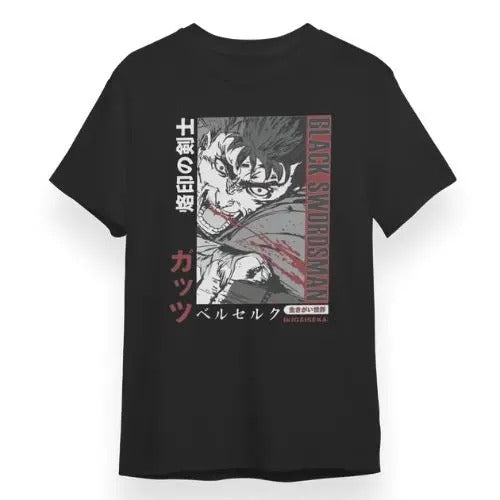 BERSERK GUTS ATTACK VINTAGE OVERSIZE T-SHIRT, MEN SHORTSLEEVE T-SHIRT, ANIME UNISEX T-SHIRT Menswear Top Hoodie, Sweatshirt
