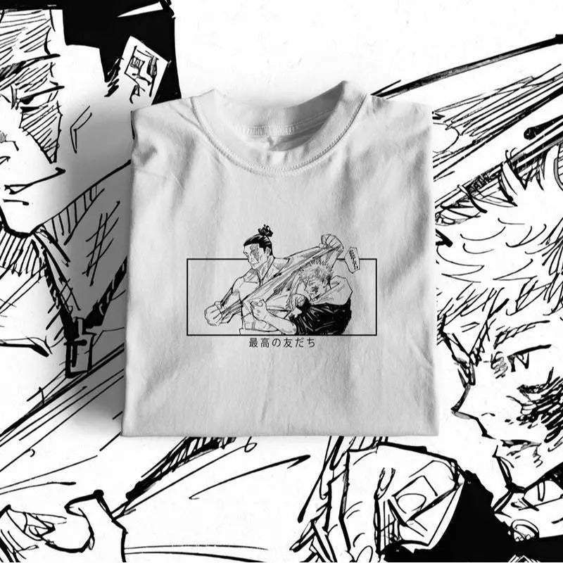 BESTO FRIENDO T-Shirt Yuji Itadori & Aoi Todo Anime JJk Gift For Fan Lover Hoodie, Sweatshirt | GrindPrints.com