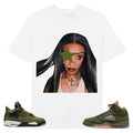 BIG FACE BKTHERULA, Shirt to match A J 5 olive, A J 4 Retro SE Craft Olive, Shirt to matching Sneaker Hoodie, Sweatshirt
