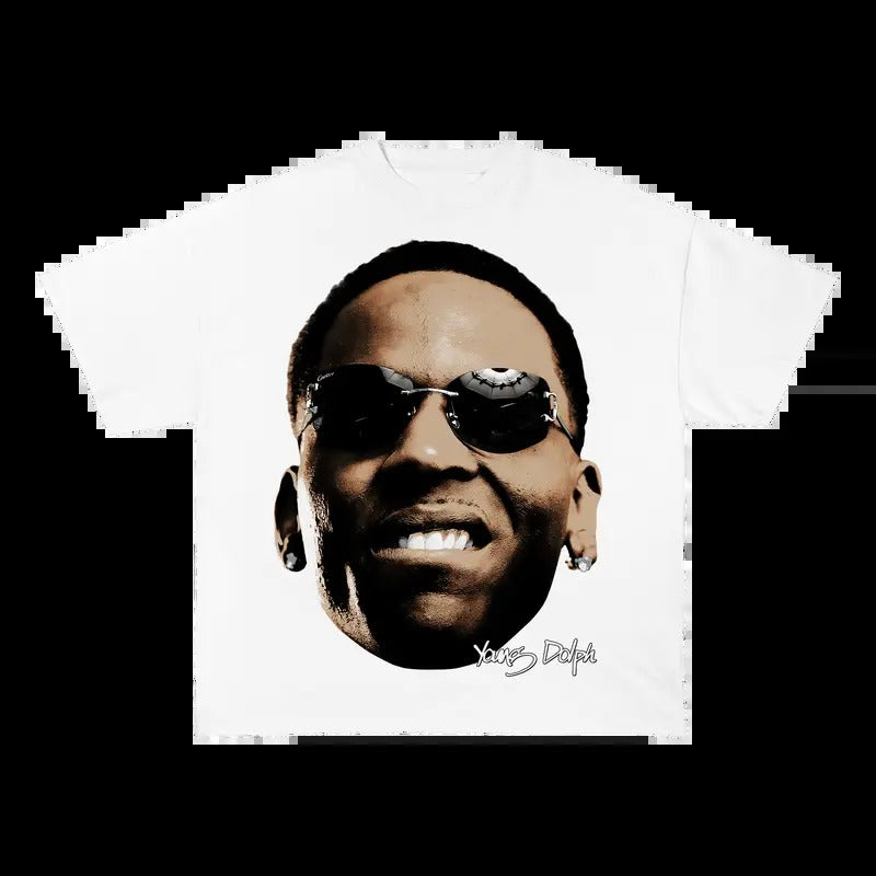 BIG FACE DOLPH TEE Heavy Cotton Tee Basketball Sreetwear 90s Styled Menswear Oversized Hoodie, Sweatshirt | GrindPrints.com