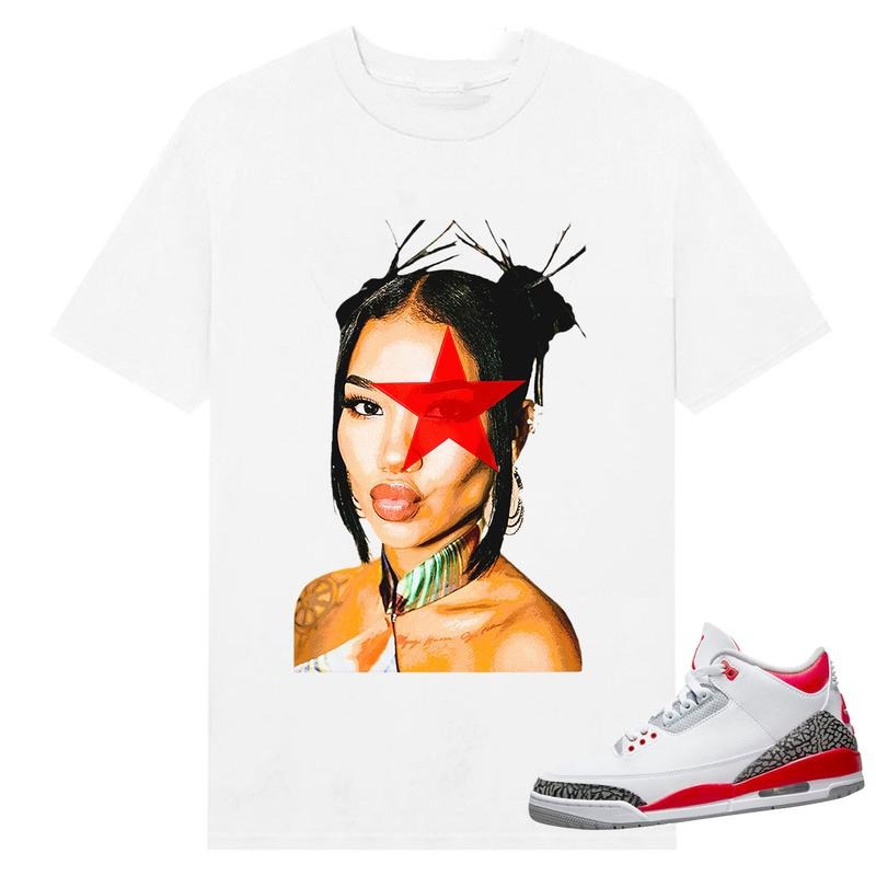 BIG FACE Jhene Star, Shirt to match Fire Red 3s Black, Shirt to matching Sneaker Hoodie, Sweatshirt | GrindPrints.com