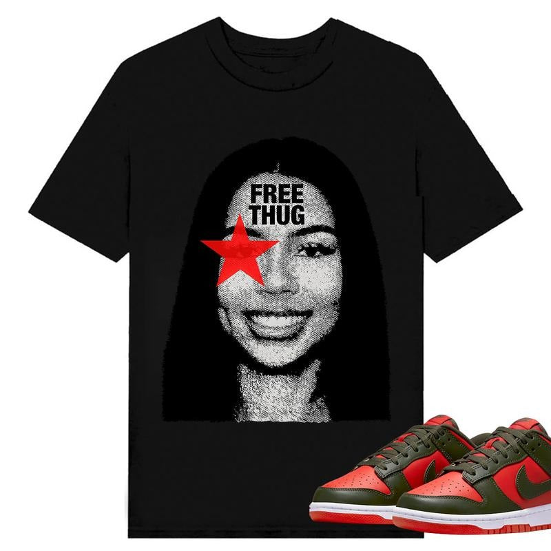 BIG FACE Mariah ST Free Thug, Shirt to match D.u.n.k Low Mystic Red, Shirt to matching Sneaker Hoodie, Sweatshirt