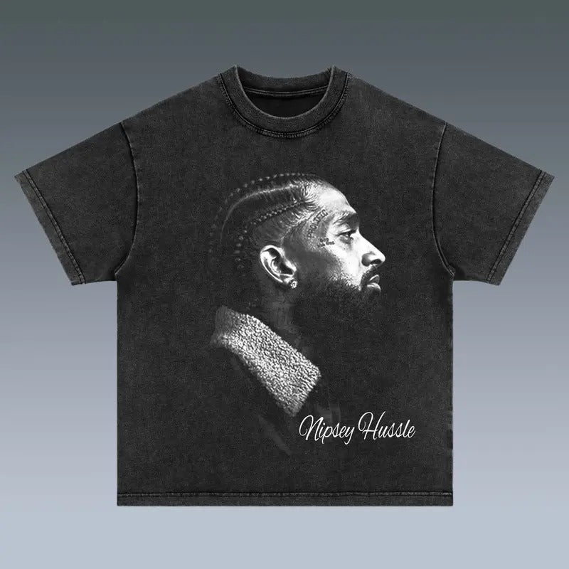 BIG FACE NIPSEY TEE Print Short Sleeve T-Shirt Menswear Top Shortsleeve Crewneck Hoodie, Sweatshirt | GrindPrints.com