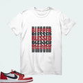 [BLESSED MANY TIMES] AJ1 Low OG Chicago Matching Tee Hoodie, Sweatshirt | GrindPrints.com