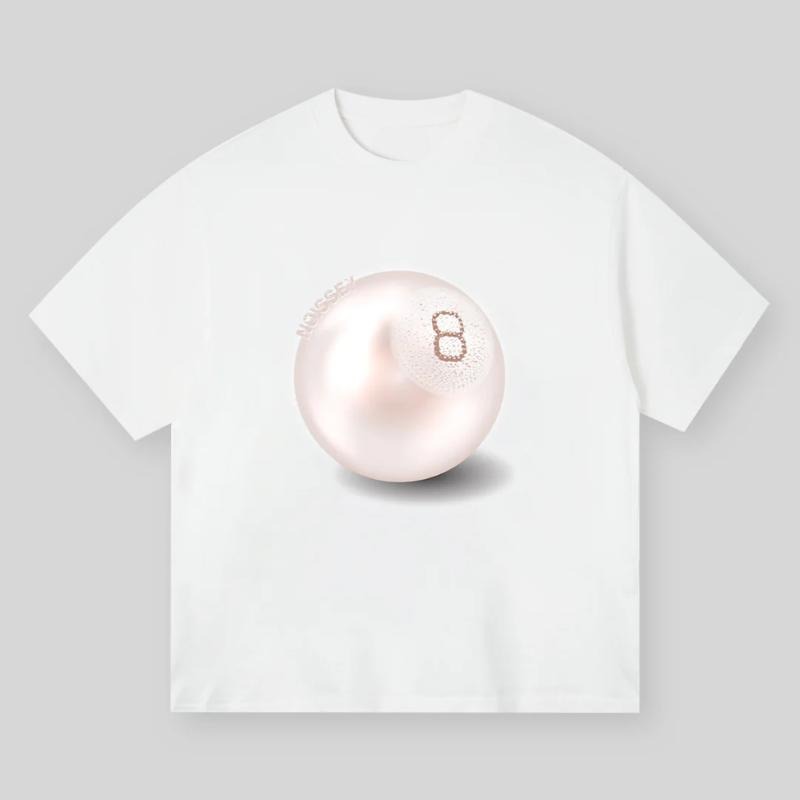 BOUNCE BACK Table Tennis 8 Pearl Print T-shirt, Vintage Graphic Tee, Y2k Clothing, Unisex Cotton Crewneck T-Shirt