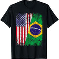 BRAZILIAN ROOTS Half American Flag BRAZIL Made Usa T-Shirts, Hoodie, Sweatshirt