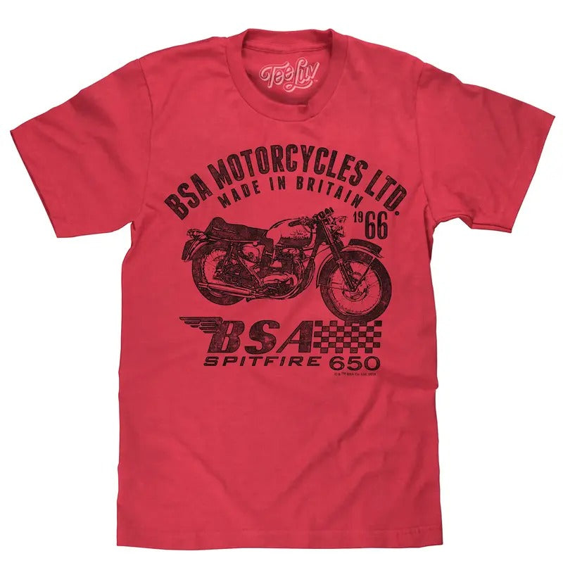 BSA Spitfire T-Shirt - Red Hoodie, Sweatshirt | GrindPrints.com
