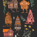 Baba Yaga Houses Art Print (Dark Version) Matte Paper Decorative Wall Artwork for Room Ornaments & Plants T-Shirts,...