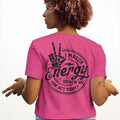 Back Design I match Energy Pink Tshirt Fit Womenswear Casual Everyday T-Shirt