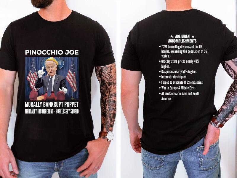 Anti Biden T-Shirt, Pinocchio Joe Shirt, Republican Shirt, Funny Joe Biden Shirt, Political Tees, Conservative Gift,...