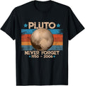 Back School Shirts Funny Astronomy Shirts Vintage Never Forget Pluto Funny Retro Astronomy Space Cotton Casual Classic T-Shirts, Hoodie, Sweatshirt