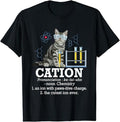 Back To School Shirts, Funny Chemistry Shirts, Cation - Funny Chemistry Humor Science Teacher Cat Pun T-Shirt Cotton...