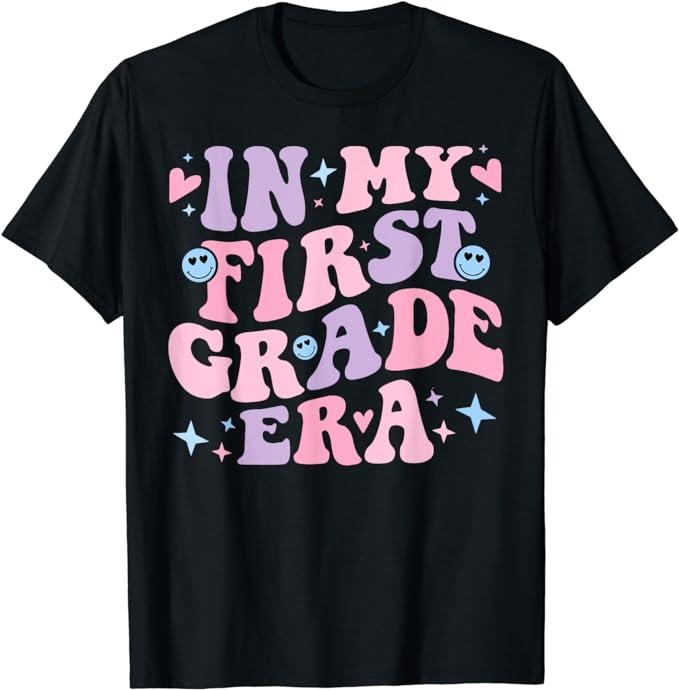 Back School Shirts My First Grade Era Girl Back School 1st Grade Teacher Cotton Casual Classic T-Shirts, Hoodie, Sweatshirt