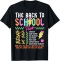 Back To School Shirts, Retro Lightning Bolt Back To School Tour Teacher T-Shirt Cotton Fashion Casual Classic Hoodie,...