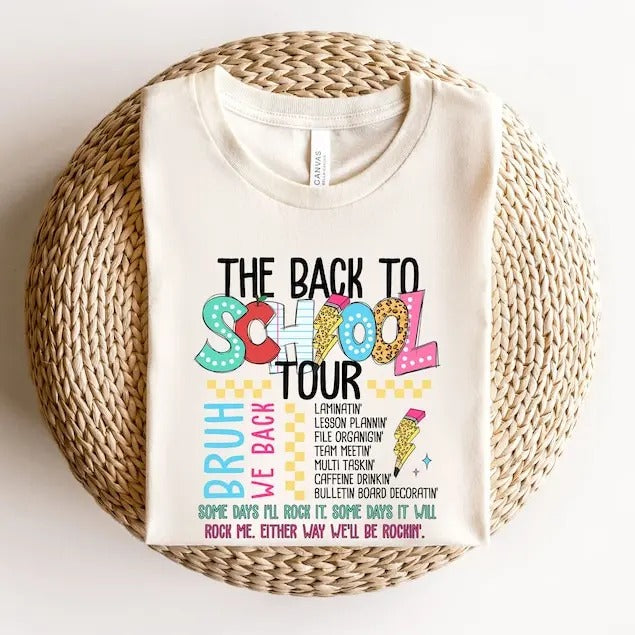 Back School Teacher Tour Teacher Tour Concert Tour Teacher Back School Shirt Elementary Middle School Teacher Back School T-Shirts, Hoodie, Sweatshirt