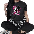 Bad Girl, Limitless Black Crewneck Sweatshirt, T Shirt, or Hoodie Pullover | Punk, Alt, Grunge, Goth, Skeleton Style,...