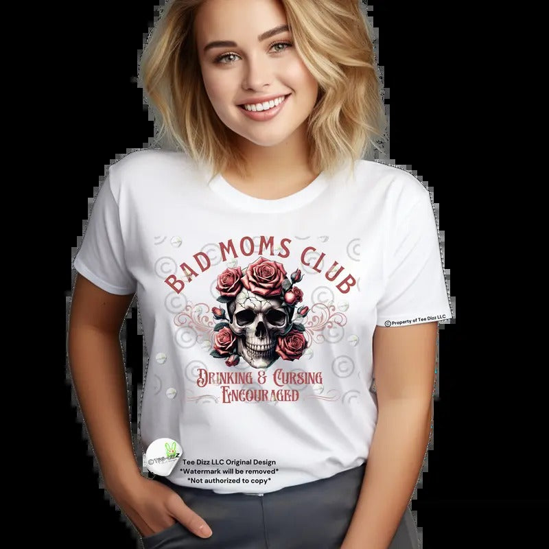 Bad Moms Club - Women's Funny T-shirt - Womenswear Hoodie, Sweatshirt | GrindPrints.com