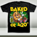 Baked 420 Graphic T-Shirt, Baked at 420 T-Shirt, Gifts Hoodie, Sweatshirt | GrindPrints.com