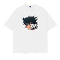 Baki "Hand-Drawn" Heavyweight Vintage Tee 100% Cotton OVERSIZED Anime T-shirt Menswear Top Casual Streetwear White...
