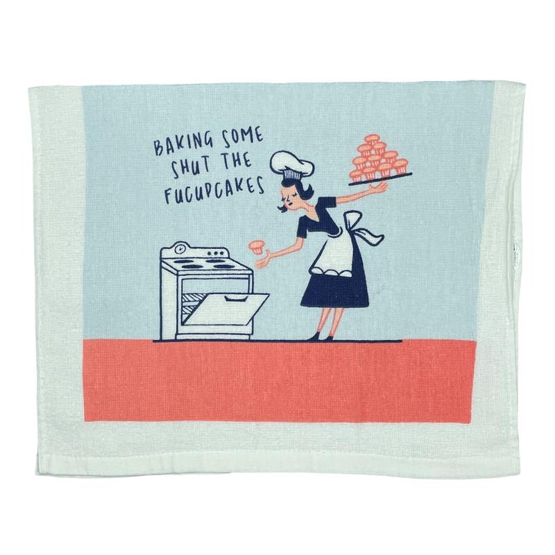 Baking Some Shut The Fucupcakes Funny Angry Baking Tea Towel Funny Dish Towels Soft Adsorbent Tea Towel T-Shirts, Hoodie,...