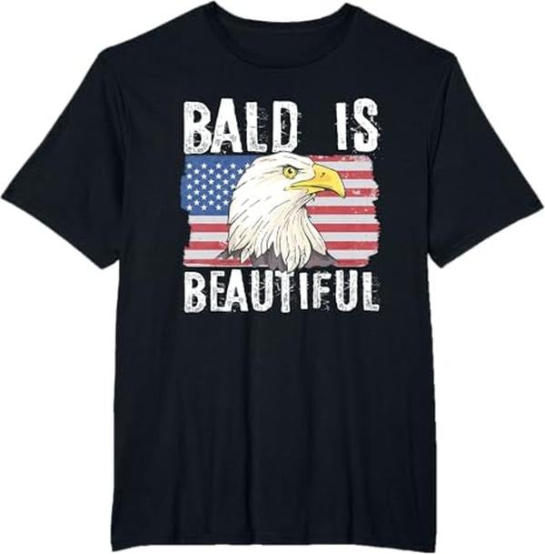 Bald Is 4th July Independence Day Bald Eagle Casual Basic Smooth Cotton Menswear T-Shirts, Hoodie, Sweatshirt