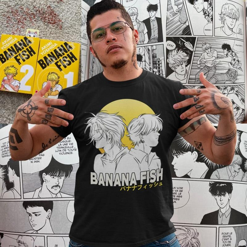 Banana Fish,Eiji Okumura,Ash Lynx,Unisex T-Shirt S-4XL,lynx shirt,okumura shirt Hoodie, Sweatshirt | GrindPrints.com