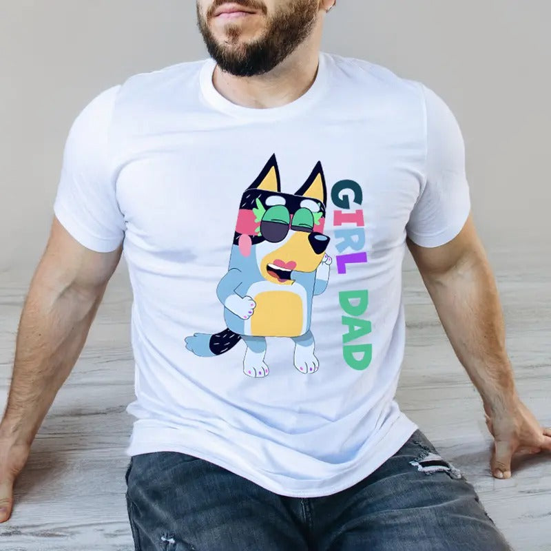 Bandit Girl Dad Shirt Bingo Shirt Bluey Shirt Bingo Shirt Bluey Bingo Shirt Bingo Heeler Shirt Bluey Shirt Bluey Family Shirt T-Shirts, Hoodie, Sweatshirt