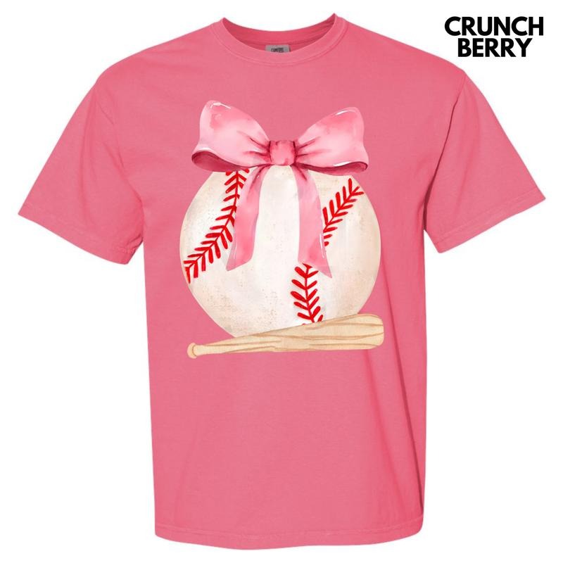 Baseball & Bat Coquette Comfort Colors T-Shirt Hoodie, Sweatshirt | GrindPrints.com