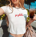 Baseball Baby Tee For Women, Philly Shirt, Gift For Philly Fan, Gift For Women, Trendy Summer Baseball Top Hoodie, Sweatshirt