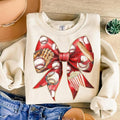 Baseball Coquette Bow Game Day Mom ,Baseball Mama  Sweatshirt Classic T-Shirts, Hoodie | GrindPrints.com