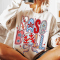Baseball Coquette , Brushstroke Baseball Coquette Bow , Game Day Baseball Mama , Baseball Mom Sweatshirt T-Shirts, Hoodie