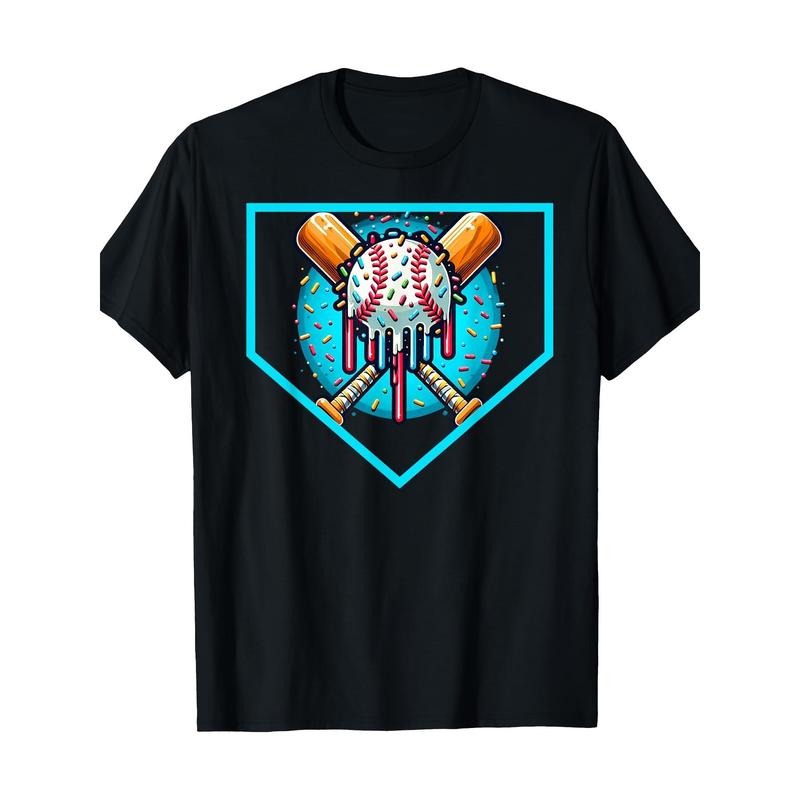 Baseball Home Plate Drip Shirt Ice Cream Softball & Baseball 100% CottonT Shirt Made Usa T-Shirts, Hoodie, Sweatshirt