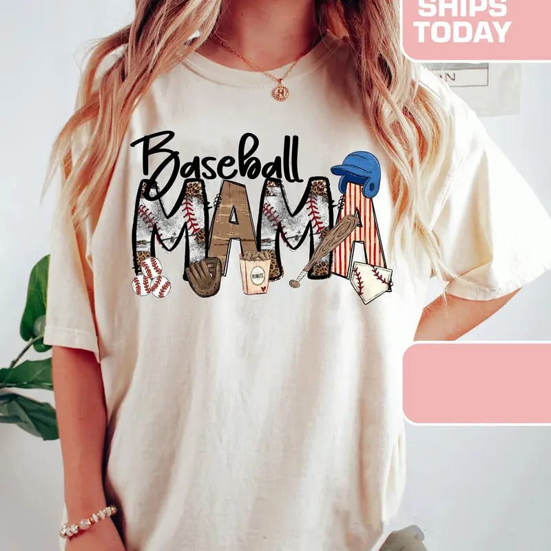Baseball Mama Tee, Baseball Mom Shirt, Baseball Shirt For Women, Sports Mom Shirt, Mothers Day Gift, Family Baseball...