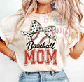 Baseball Mom Bow T-shirt, Retro Baseball Tshirt, Baseball mama Shirt Hoodie, Sweatshirt | GrindPrints.com