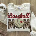 Baseball Mom Leopard Print T-shirt, Baseball Mama Tee, Baseball Lover Gift, Game Day Sweatshirt Hoodie | GrindPrints.com
