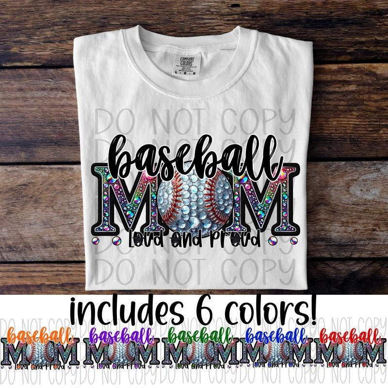 Baseball Mom Loud and Proud DTF Transfers - THIS IS NOT A SHIRT Hoodie, Sweatshirt | GrindPrints.com