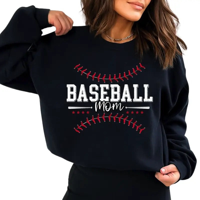 Baseball Mom Vintage Graphic T-Shirt , Baseball Mom Sweatshirt, Baseball Sweatshirt For Women, Sports Mom Sweat, Mothers...
