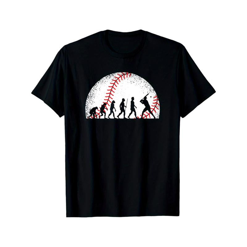 Baseball Printed, Men's Cotton Graphic T-shirt, Casual Short Sleeve Crew Neck Gamer T-shirt, Men's Tee For Outdoor made...