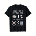 Baseball Printed, Men's Cotton Graphic T-shirt, Casual Short Sleeve Crew Neck Gamer T-shirt, Men's Tee For Outdoor made...