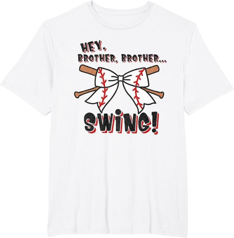 Baseball Sister Hey Brother Brother Swing T-Shirt Casual Menswear Casual Menswear Hoodie, Sweatshirt | GrindPrints.com