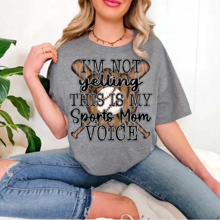 Baseball Sports Mom Voice DTF Transfers - THIS IS NOT A SHIRT Hoodie, Sweatshirt | GrindPrints.com