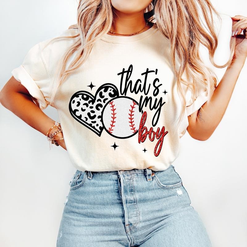 Baseball T-Shirt, Baseball Mom T-Shirt, Baseball Mama T-Shirt, Thats My Boy T-Shirt Hoodie, Sweatshirt | GrindPrints.com
