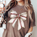 Baseball Tshirt for Women, Baseball Coquette Bow Tee, Soft Girl Era Shirt, Baseball Mom Shirt, Fall Shirt, Game Day T...