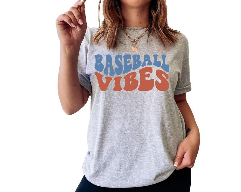 Baseball Vibes Shirt, Baseball Mama, Game Day Shirt, Baseball T-Shirt, Gifts For Baseball Fan, Gifts Ideas For Baseball...