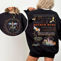 Basgiath War College 2-Sided Sweatshirt, Fourth Wing Comfort colors Shirts, The Empyrean Series, Violet Sorrengail...