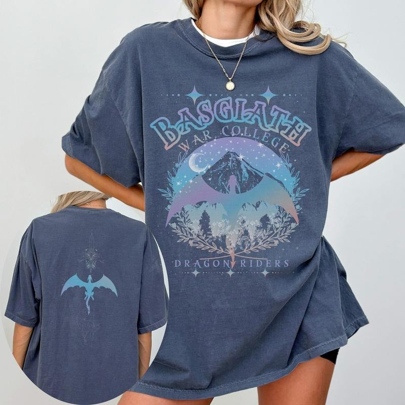 Basgiath War College Shirt, Fourth Wing, Iron Flame T-Shirt, Dragon Rider Merch, Rebecca Yarros Apparel, Book Lover Gift...