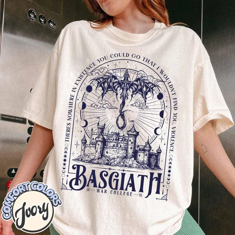 Basgiath War College Shirt, Nowhere in Existence Violence, Dragon Riders Shirt, Riders Quadrant, Fourth Wing Shirt,Women...