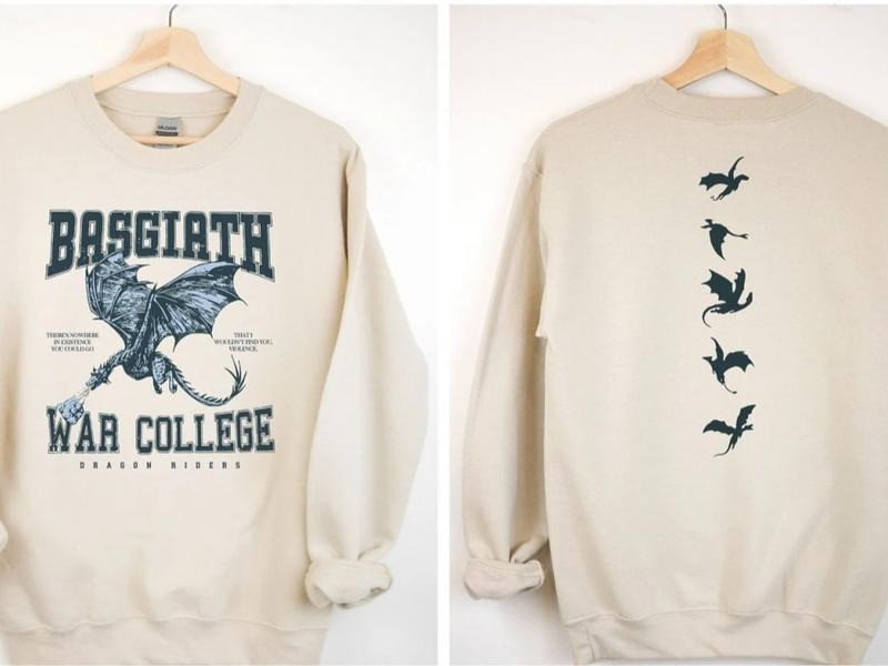 Basgiath War College Sweatshirt, Basgiath 2 Sided Tee, Dragon Riders Tee, Fly Or Die Tee, Riders Quadrant Tee, Fourth...
